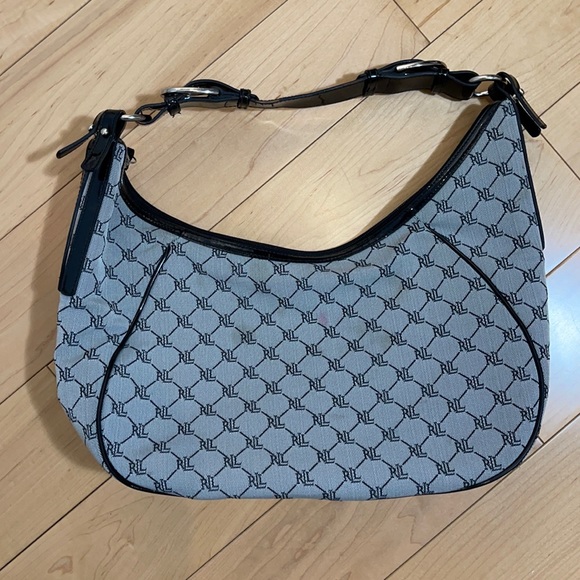 Ralph Lauren Monogram Large Shoulder Purse - Picture 1 of 9